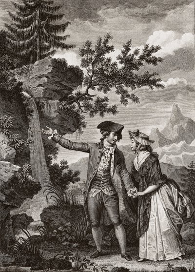 Saint Preux e Julie, incisione del 1793 per 