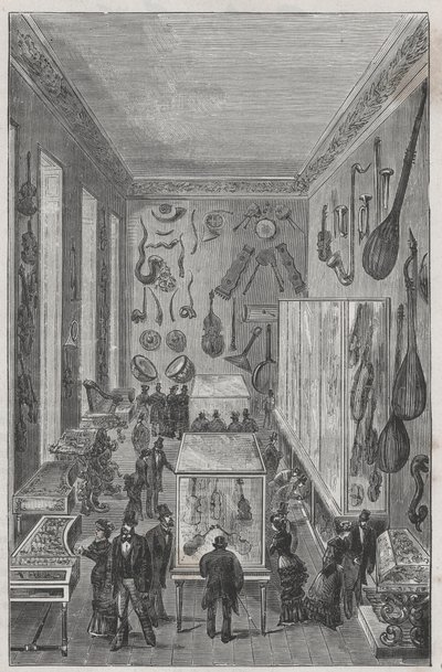 Sala del museo del conservatorio nazionale di musica di Parigi - Incisione in 