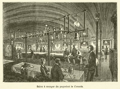 Sala da pranzo del piroscafo Canada da French School