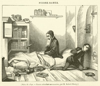 Salone del 1840, Ramus in attesa dei suoi assassini (incisione) da French School