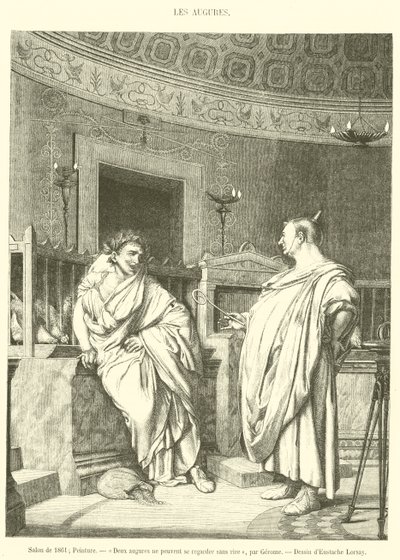 Salone del 1861, Pittura, Due auguri non possono guardarsi senza ridere (incisione) da French School