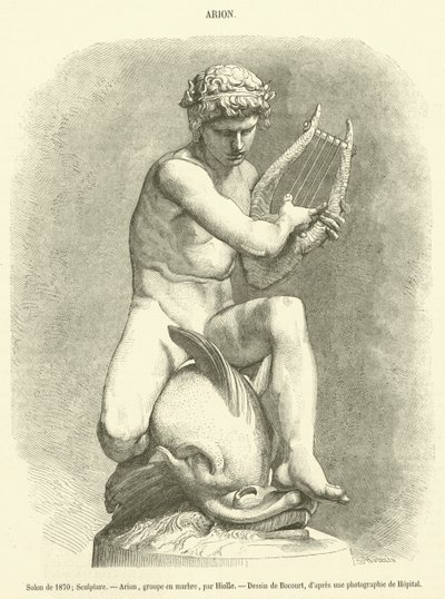 Salone del 1870, Scultura, Arione, gruppo in marmo da French School
