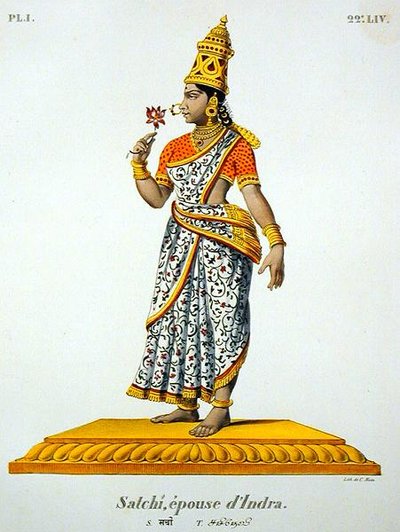 Satchi moglie di Indra, inciso da C. de Motte (1785-1836) da French School