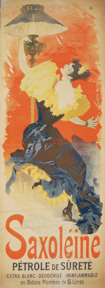 Olio per lampade di sicurezza Saxoleine, anni 1890 da French School