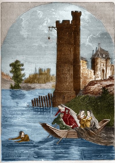 Scandalo della torre di Nesle: Buridan riuscì a fuggire dalla torre di Nesle a Parigi nel 1314 nonostante l
