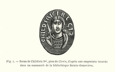 Sigillo di Childerico I, padre di Clodoveo, da un