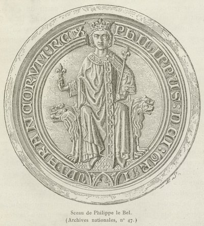 Sigillo di Filippo il Bello (incisione) da French School