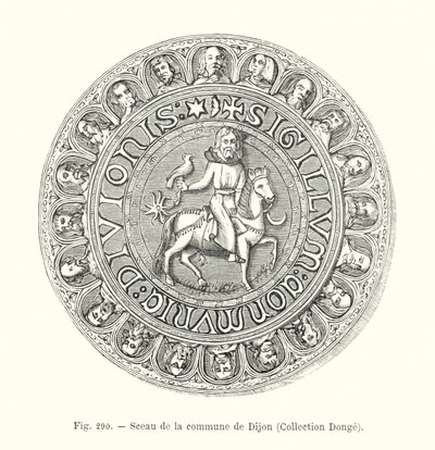 Sigillo del comune di Digione, collezione Donge da French School