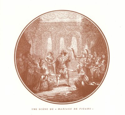 Scena da Le nozze di Figaro, di Wolfgang Amadeus Mozart da French School