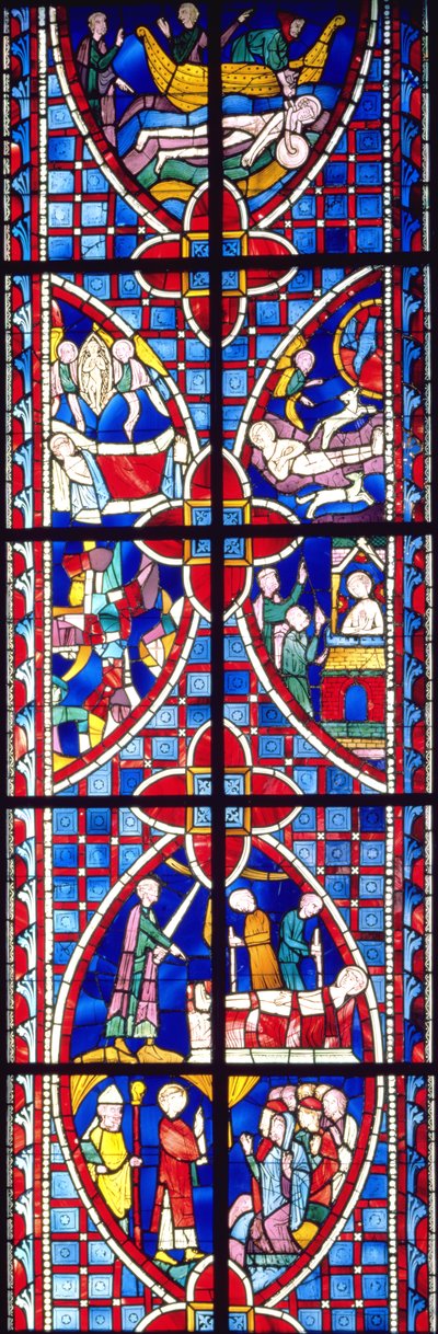 Scena della vita di San Vincenzo, 1245-7 da French School