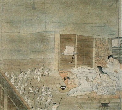 Scena di delirio, copia di un kakemono del XII secolo attribuito a Mitsunaga Fujiwara, da 
