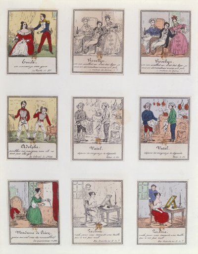 Scene di vaudeville e opera comica parigina dei primi del XIX secolo, c.1825-35 da French School
