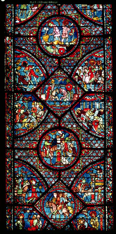 Scene della vita di Carlo Magno (747-814) dal deambulatorio, c.1215-25 da French School