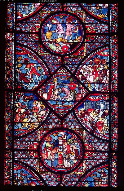 Scene della vita di Carlo Magno (747-814) dal deambulatorio, c.1215-25 da French School