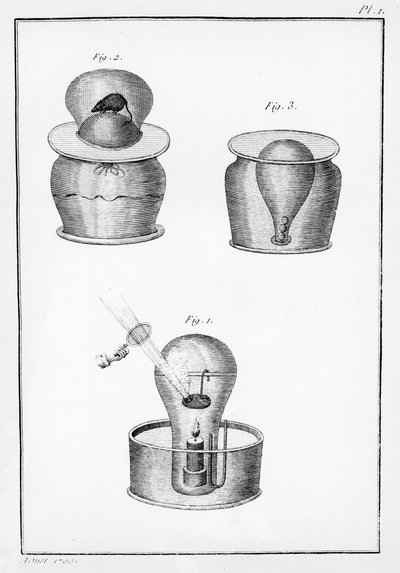 Esperimenti scientifici, illustrazione da Observations sur la Physique, sur lHistoire Naturelle et sur les Arts, dedicata a Mgr. Le Comte dArtois, agosto 1789 da French School