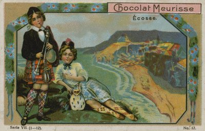 Scozia, carta commerciale per Chocolat Meurisse da French School