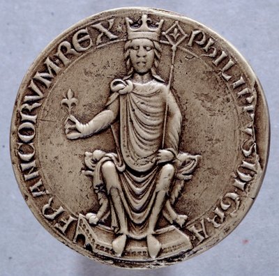 Sigillo del re Filippo II detto Filippo Augusto (1165-1223) da French School