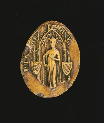 Sigillo di Margherita di Borgogna (1290-1315) 1311 (cera) da French School