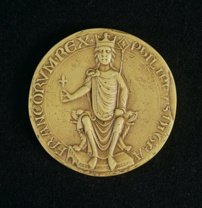 Sigillo di Filippo II Augusto, 1198 da French School