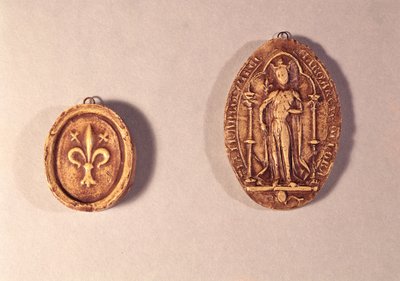 Sigilli di Margherita di Provenza (1221-95) 1284 (cera) da French School