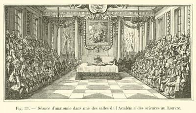 Seduta di anatomia in una delle sale dell