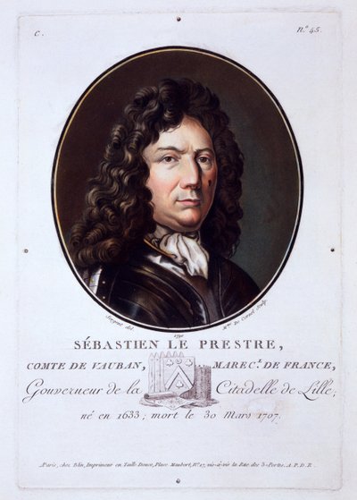 Sébastien le Prestre, Conte di Vauban, da Portraits des grands hommes, femmes illustres, et sujets memorables de France, pubblicato 1787-92 da French School