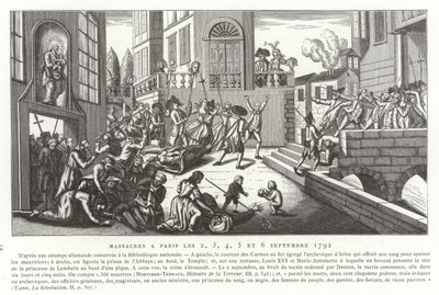 Massacri di settembre, Parigi, Rivoluzione Francese, 1792 da French School