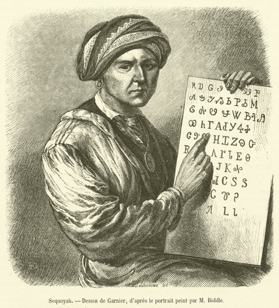 Sequoyah (incisione) da French School