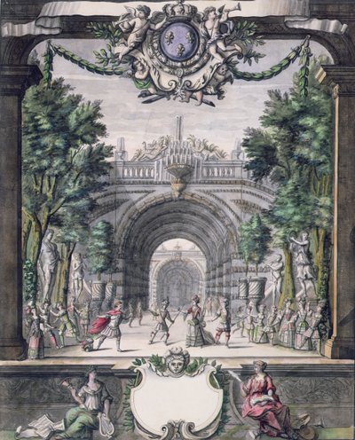 Scenografia per un balletto non identificato, dalla collezione Menus Plaisirs du Roi da French School