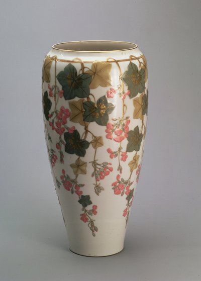 Vaso di Sèvres, con decorazione a smalto da French School