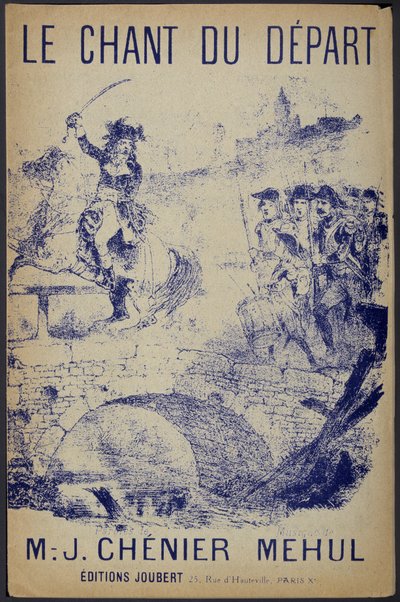 Copertina di spartito per "Le chant du départ" testi di Chénier, musica di Mehul da French School