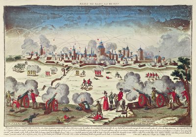 Assedio e Bombardamento di Lille da parte di Alberto di Sassonia-Teschen, settembre-ottobre 1792 da French School