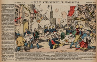 Assedio e bombardamento di Strasburgo, guerra franco-prussiana, agosto-settembre 1870 da French School