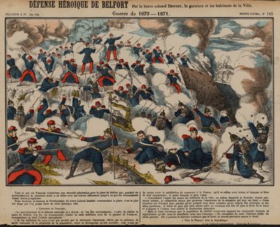 Assedio di Belfort, guerra franco-prussiana, novembre 1870 - febbraio 1871 da French School