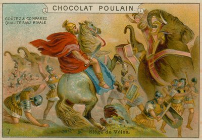 Assedio di Veio, carta commerciale Chocolat Poulain da French School