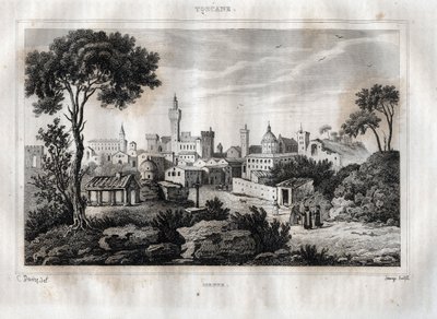 Siena - Toscana - incisione da 