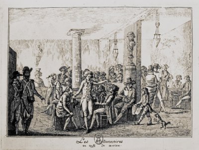 Sieyes e Les Nationnaires al caffè du caveau a Parigi, agosto 1789 da French School