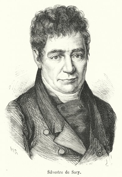 Silvestre de Sacy (incisione) da French School