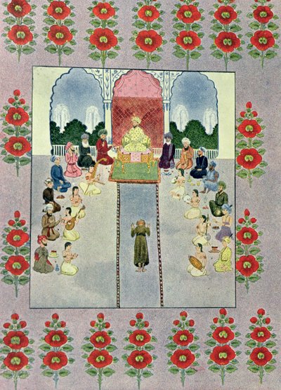 Sinbad il Marinaio che riceve Sinbad il Facchino, illustrazione per Sinbad il Marinaio, da Le Mille e una Notte, 1895 da French School