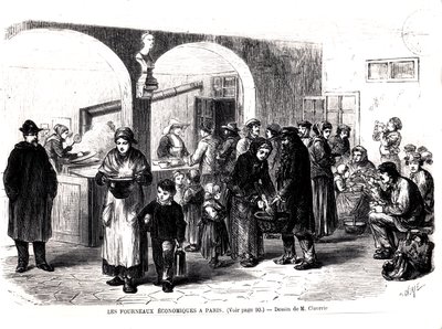 Mensa dei poveri a Parigi, c.1860 da French School