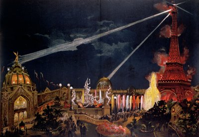 Souvenir delle illuminazioni a Parigi per commemorare il 1º centenario della Rivoluzione Francese durante l