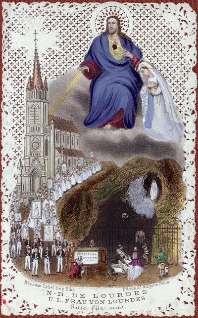 Souvenir del pellegrinaggio a Lourdes, realizzato per l