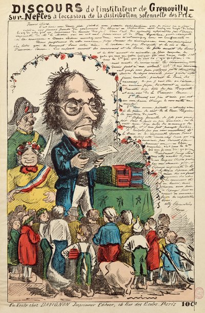 Discorso del maestro di Grenouilly sur Nefles durante la distribuzione dei premi da French School