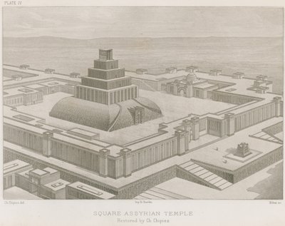 Tempio assiro quadrato da French School