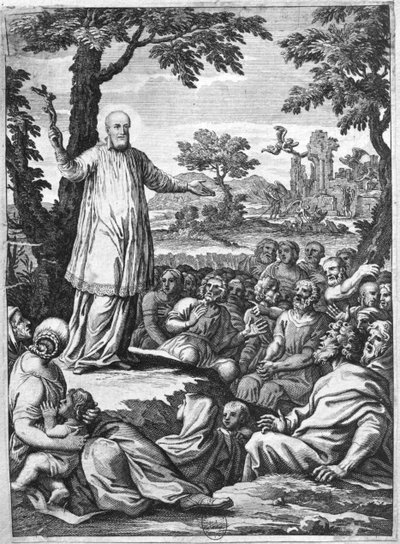 San Francesco di Sales predica agli eretici di Chablais da French School
