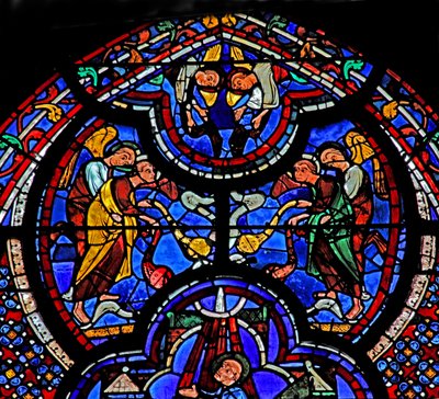 Gli angeli attendono la morte e la resurrezione di San Giovanni da French School