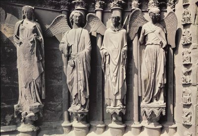 San Nicasio con angeli, figure del portale ovest da French School