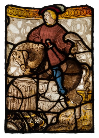 San Thibault di Provins, 1500-15 circa (vetro trasparente, colorato, dipinto, colorato e piombo) da French School