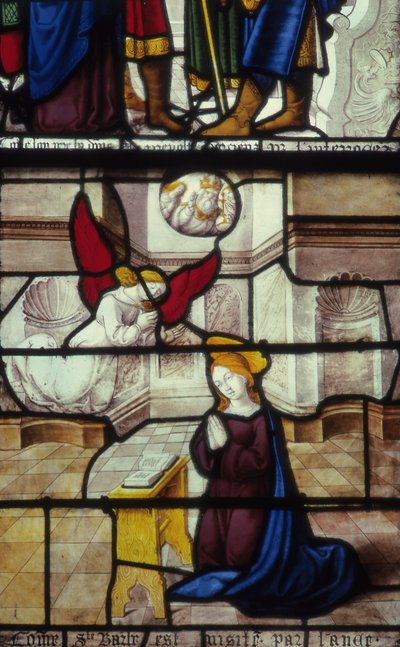 Vetrata della Cappella di Santa Barbara, Chiesa di Notre-Dame de Semur-en-Auxois da French School