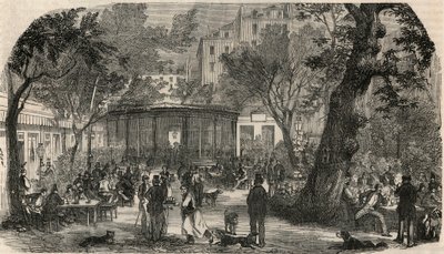 Timbro del Cheval Blanc a Parigi nel XIX secolo - Incisione in "Tableau-de-Paris" di Edmond Texier 1852 da French School
